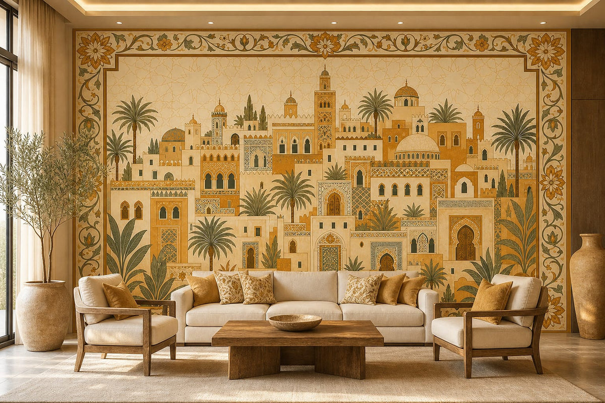 Cream Design Wallpaper Mural product view