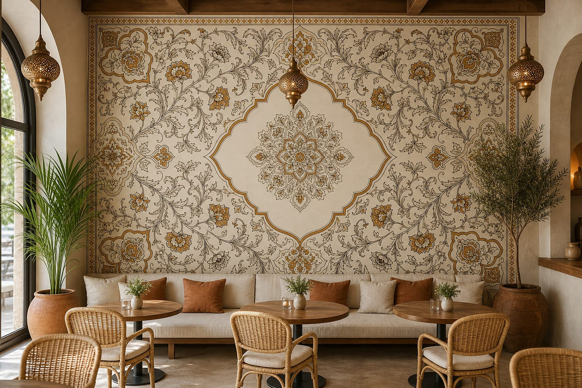 Cream Design Wallpaper Mural product view