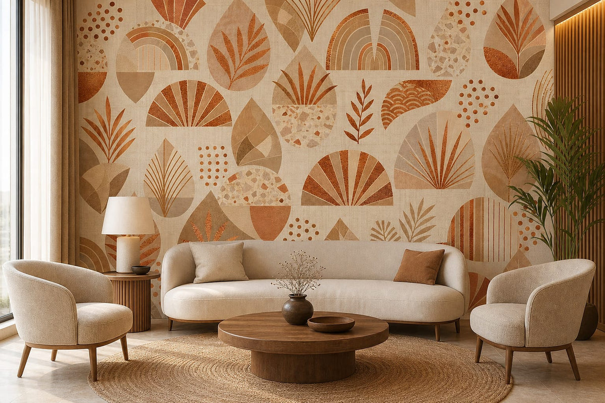 Cream Design Wallpaper Mural product view