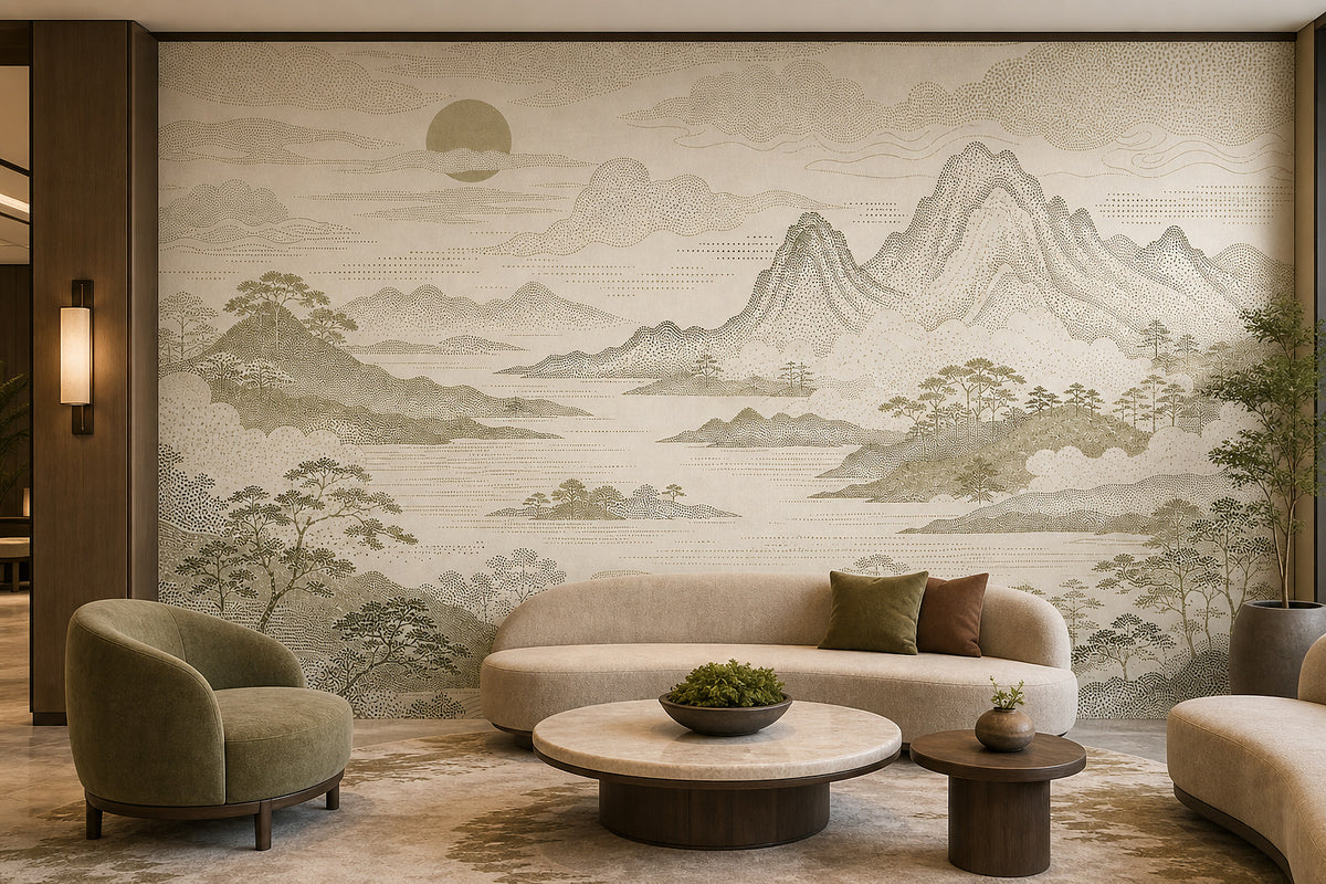 Cream Design Wallpaper Mural product view