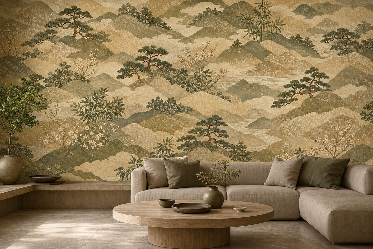 Cream Design Wallpaper Mural product view