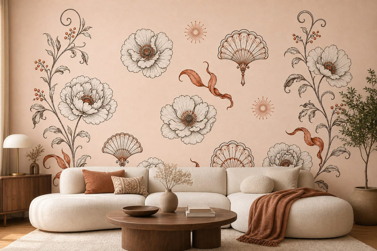 Cream Design Wallpaper Mural product view