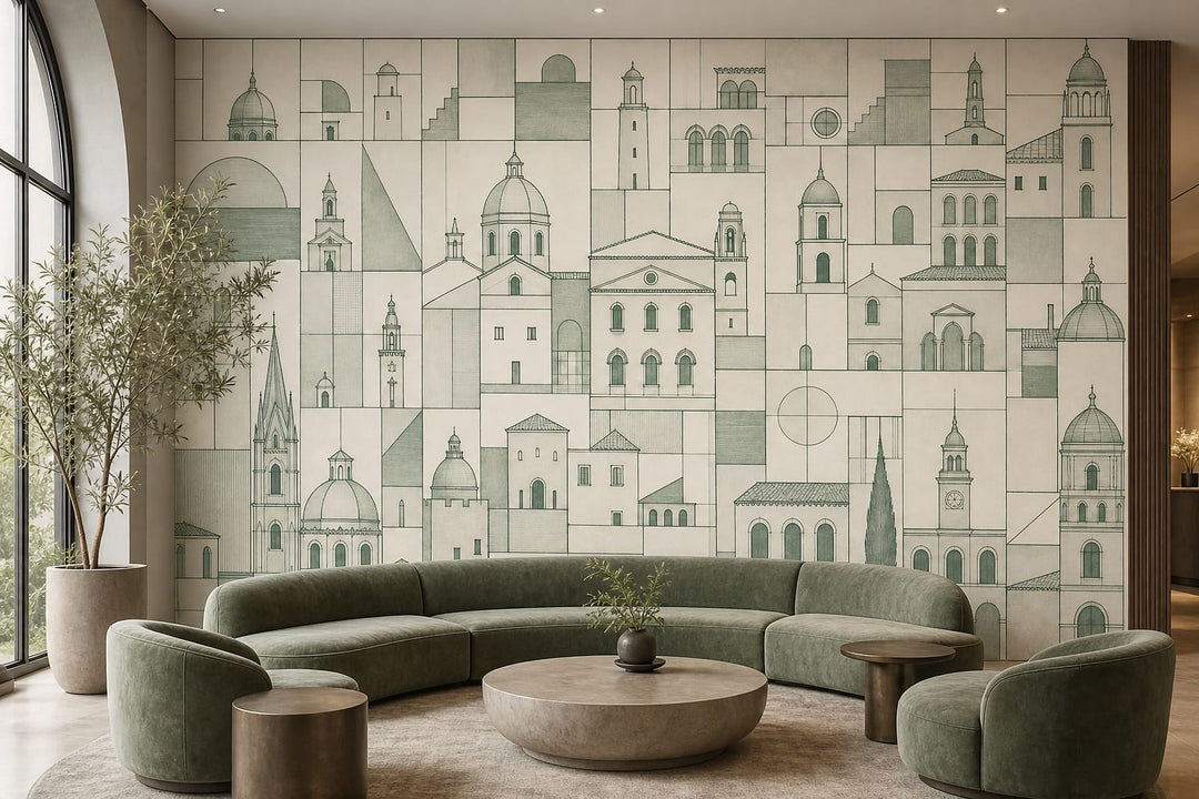 Cream Design Wallpaper Mural product view