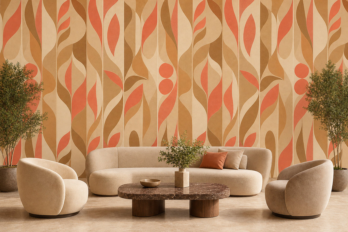 Cream Design Wallpaper Mural product view