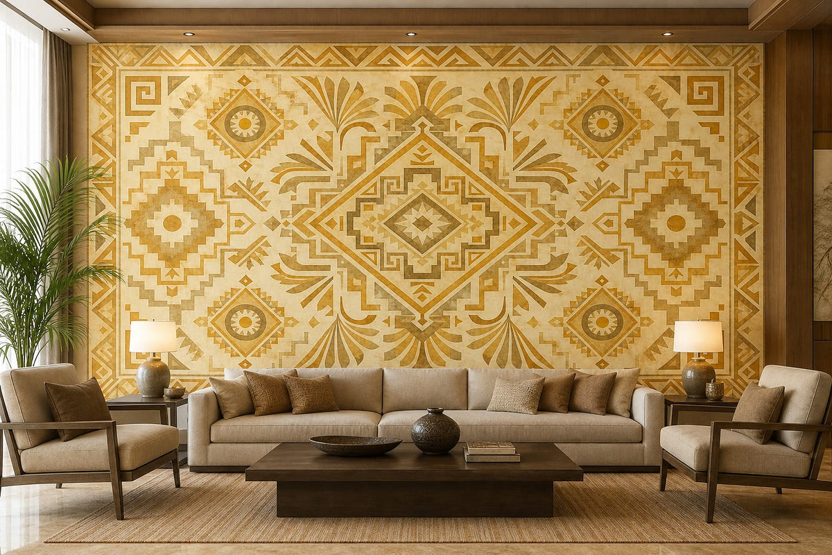 Cream Design Wallpaper Mural product view