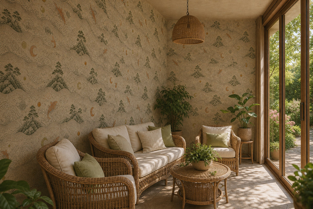 Cream Design Wallpaper Mural product view