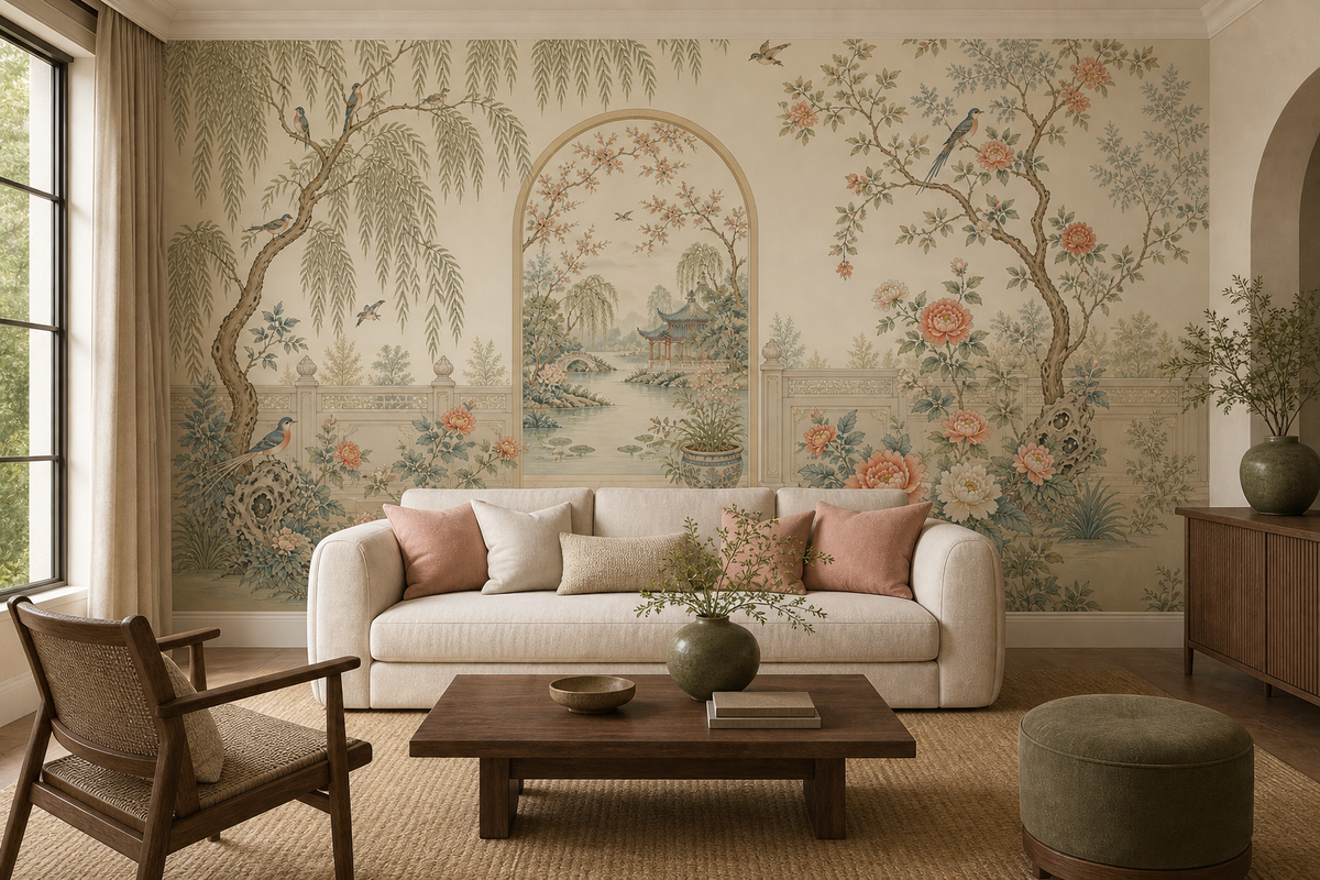 Cream Design Wallpaper Mural product view