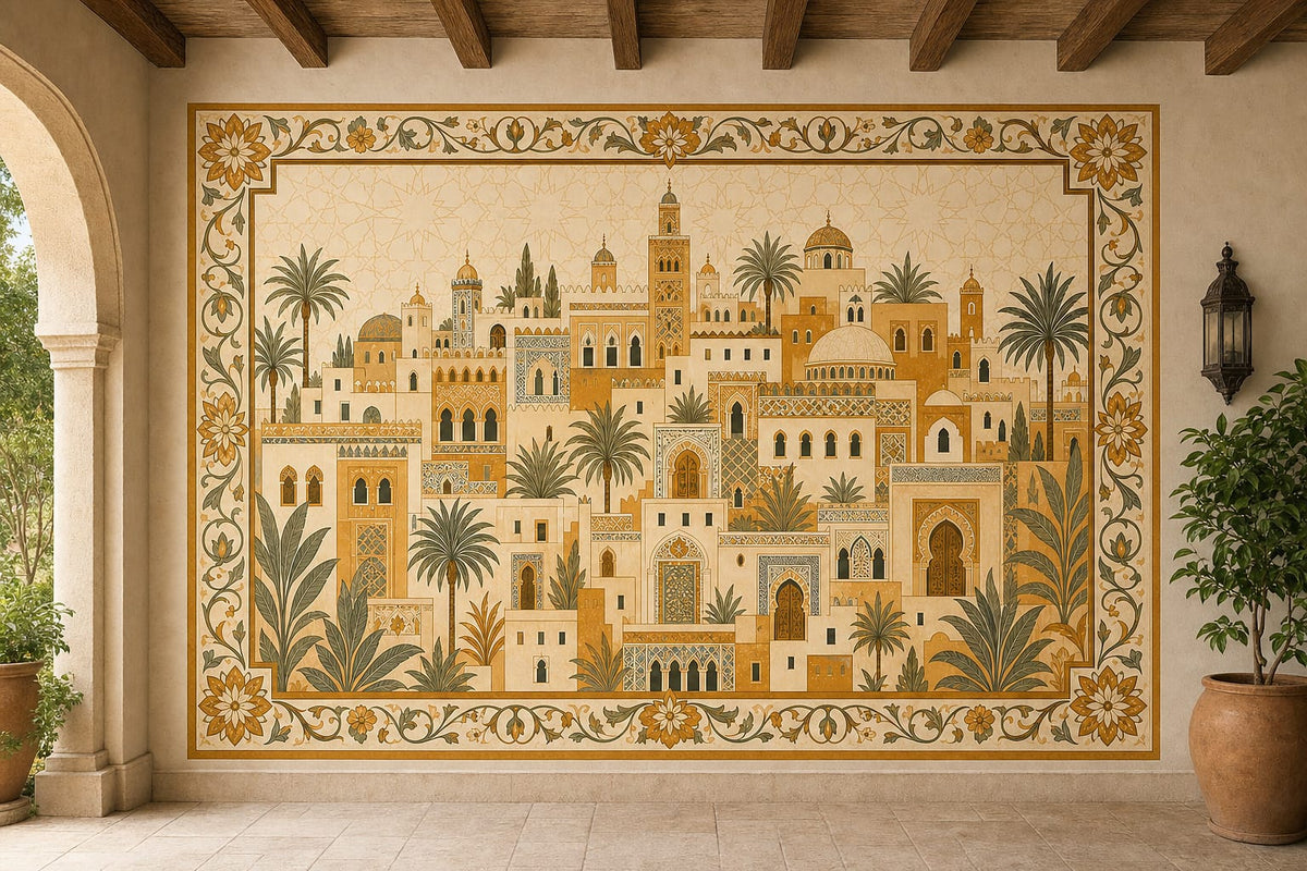 Cream Design Wallpaper Mural product view