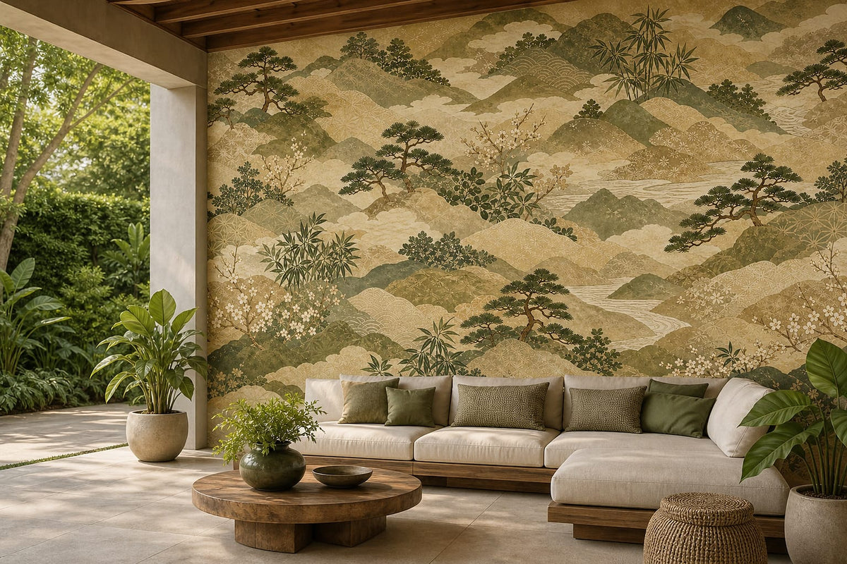 Cream Design Wallpaper Mural product view
