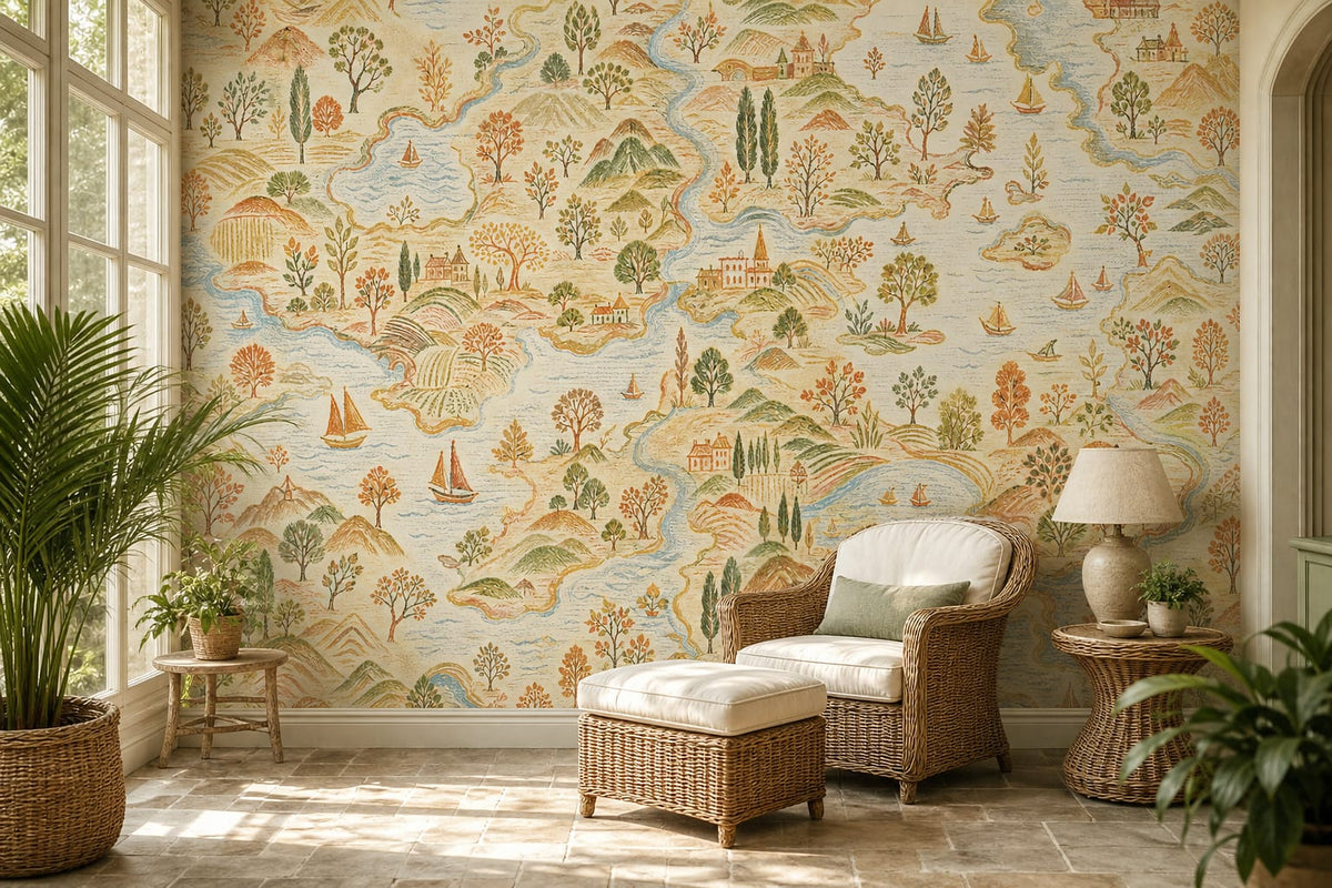 Cream Design Wallpaper Mural product view