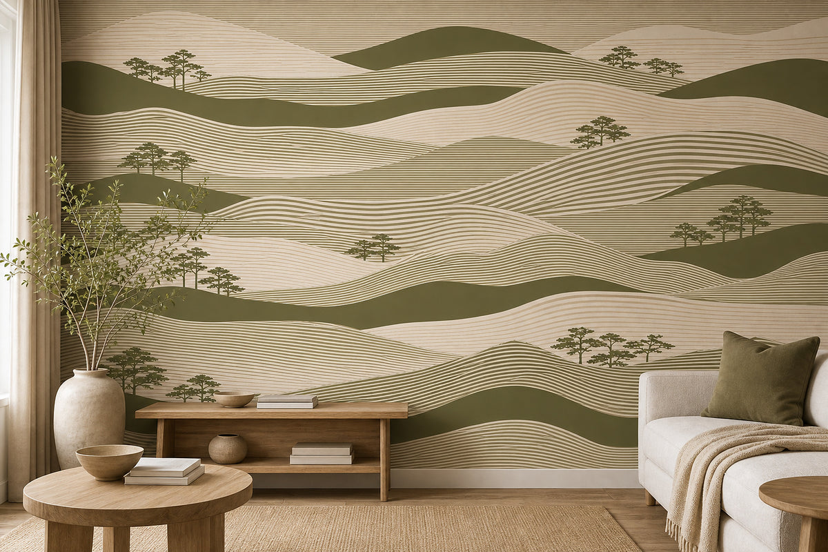 Cream Design Wallpaper Mural product view