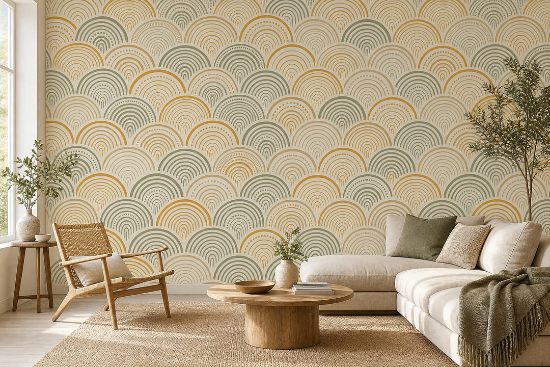 Cream Design Wallpaper Mural product view