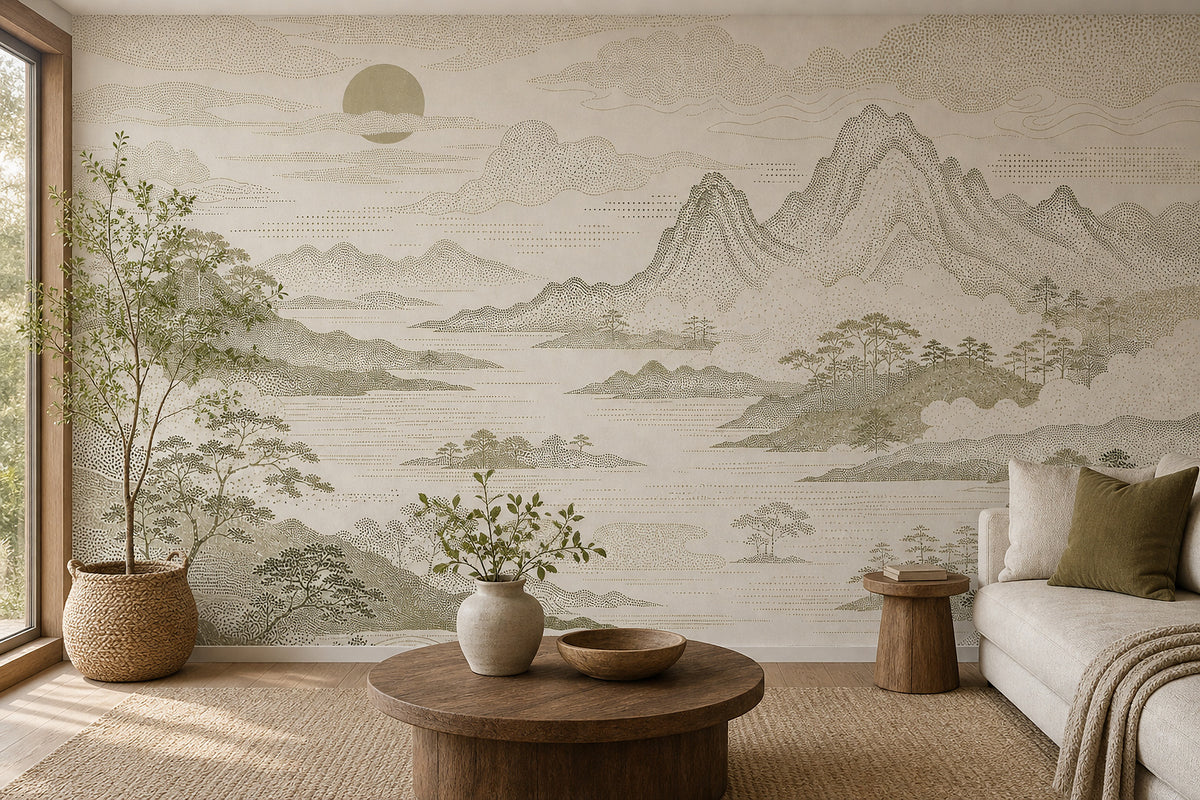 Cream Design Wallpaper Mural product view