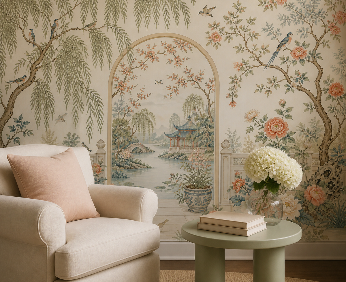 Cream Design Wallpaper Mural product view
