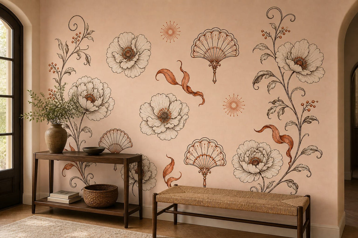 Cream Design Wallpaper Mural product view