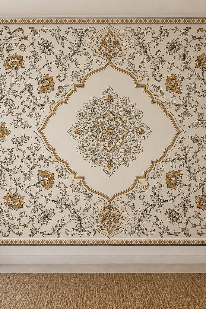 Cream Design Wallpaper Mural product view