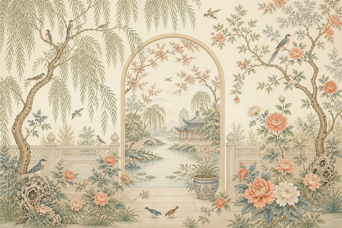 Cream Design Wallpaper Mural product view