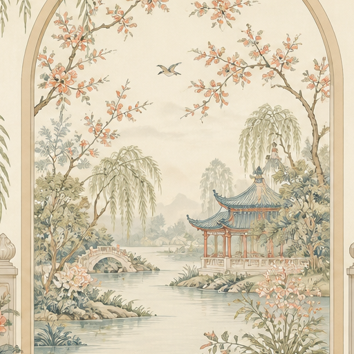 Cream Design Wallpaper Mural product view