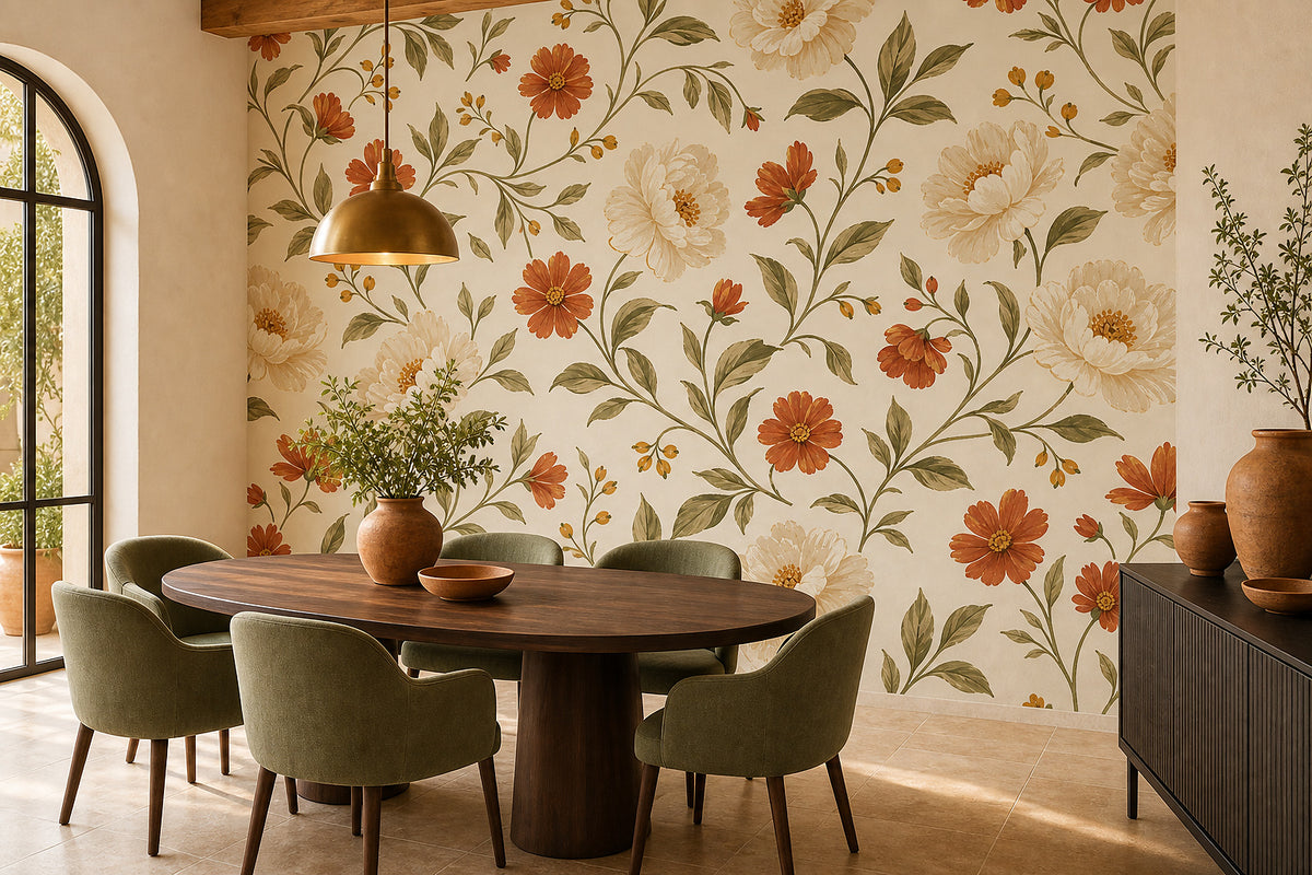 Cream Design Wallpaper Mural product view