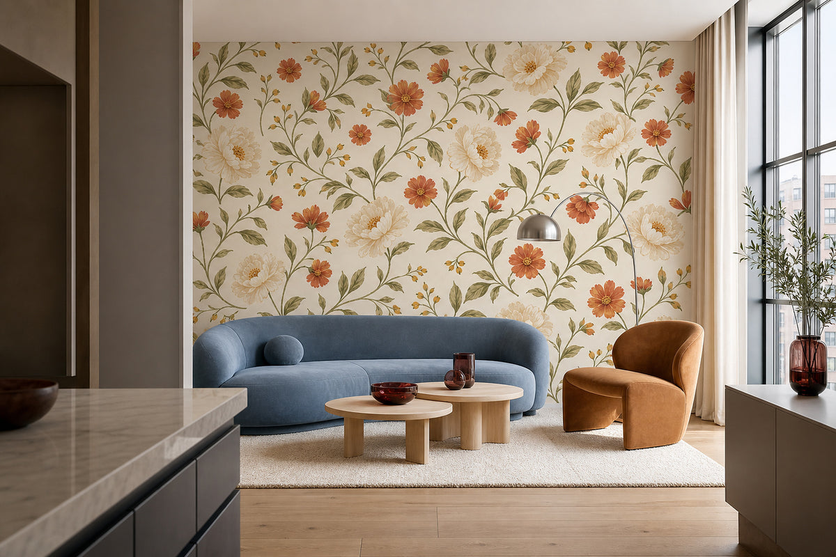 Cream Design Wallpaper Mural product view