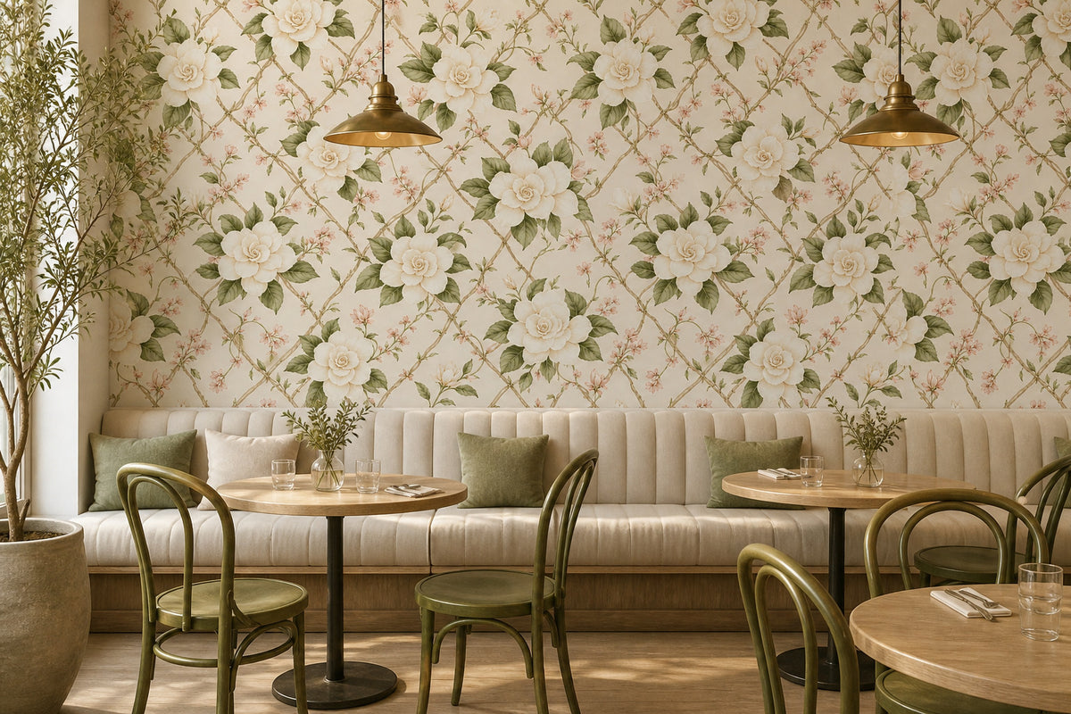 Cream Design Wallpaper Mural product view