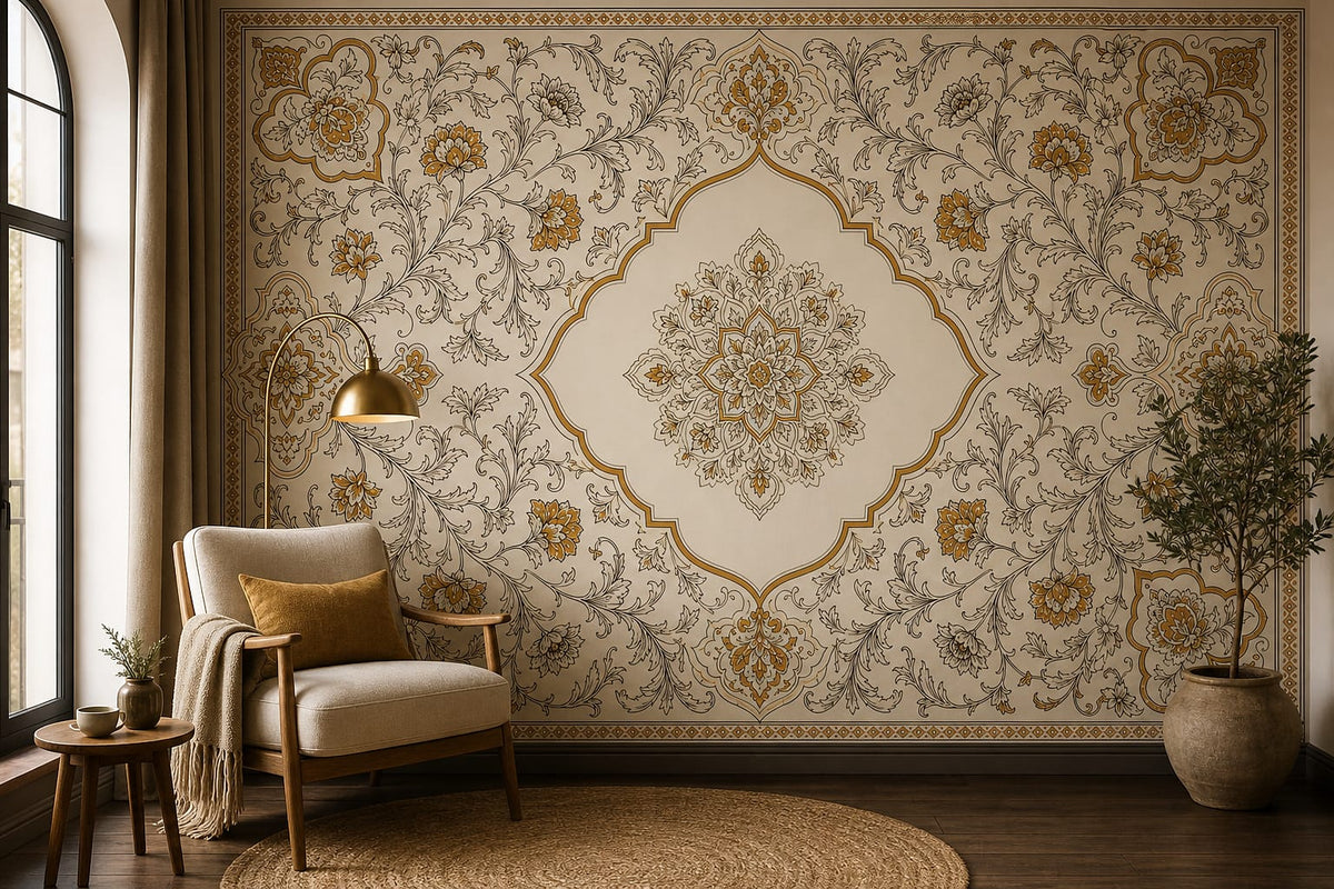 Cream Design Wallpaper Mural product view