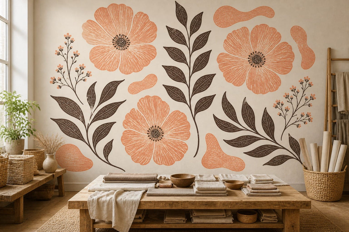 Cream Design Wallpaper Mural product view