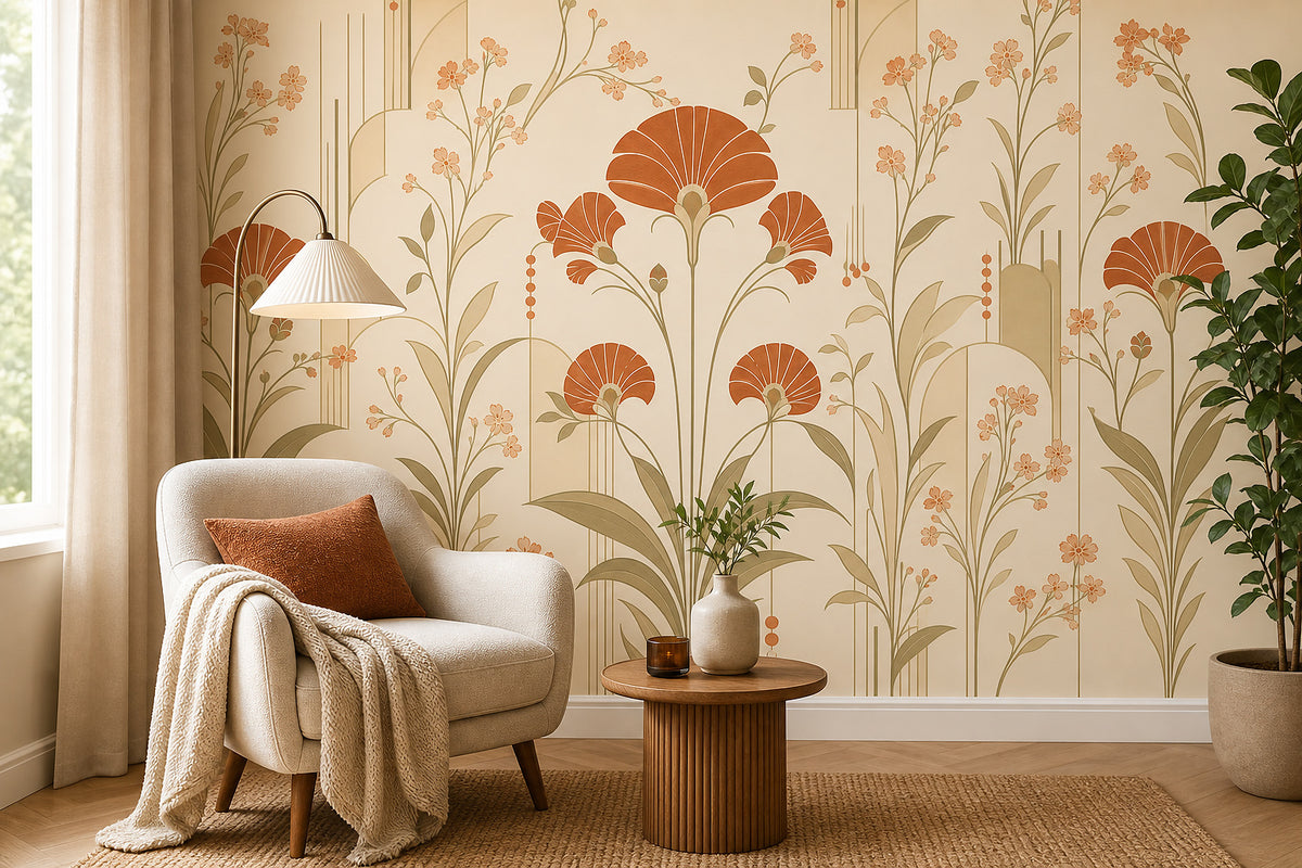 Cream Design Wallpaper Mural product view