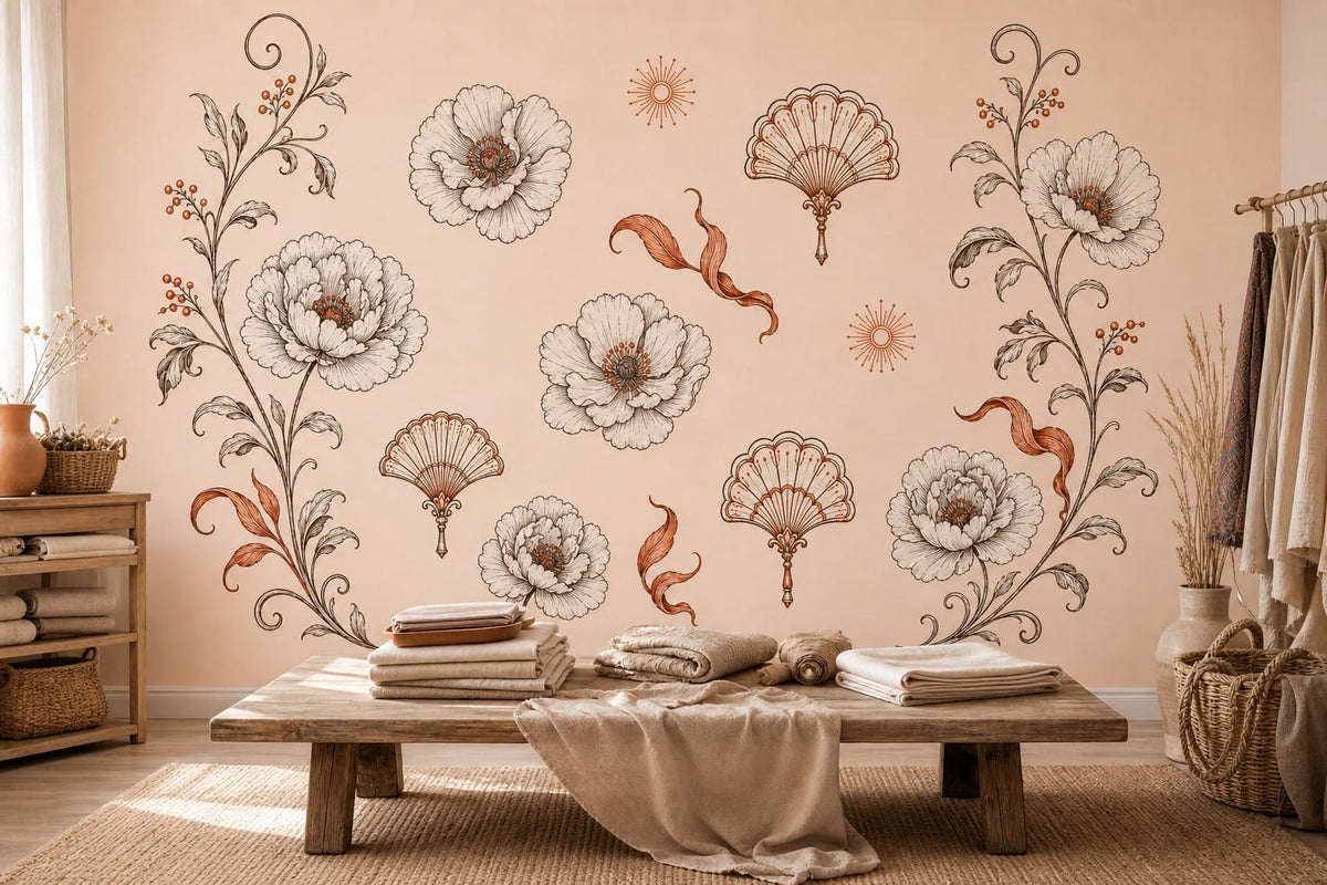 Cream Design Wallpaper Mural product view