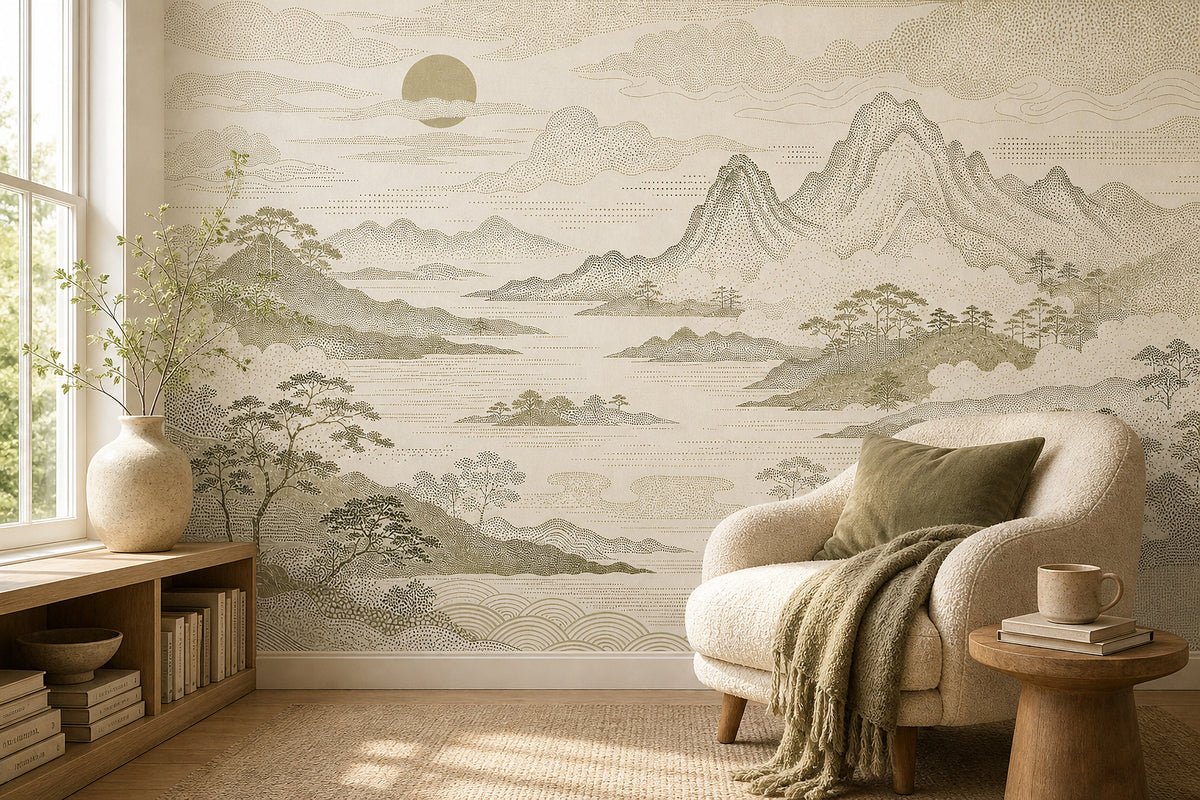 Cream Design Wallpaper Mural product view