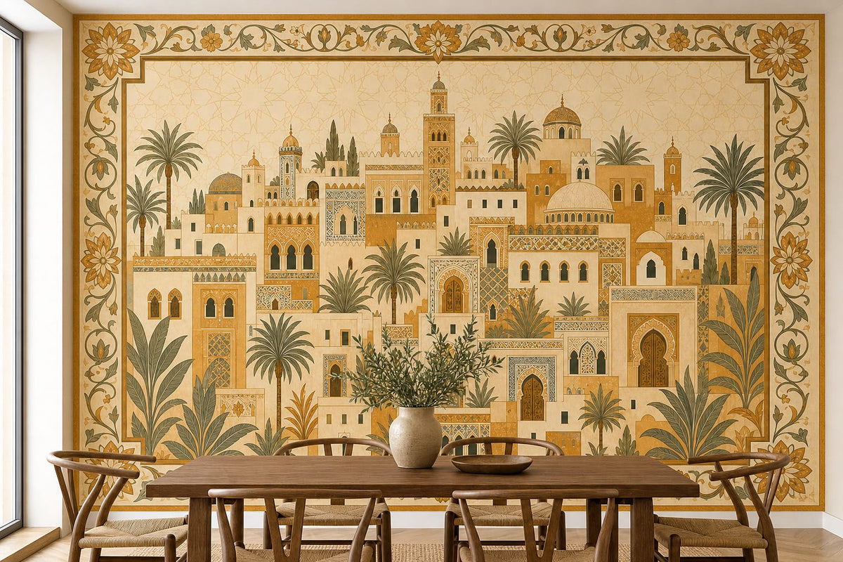 Cream Design Wallpaper Mural product view