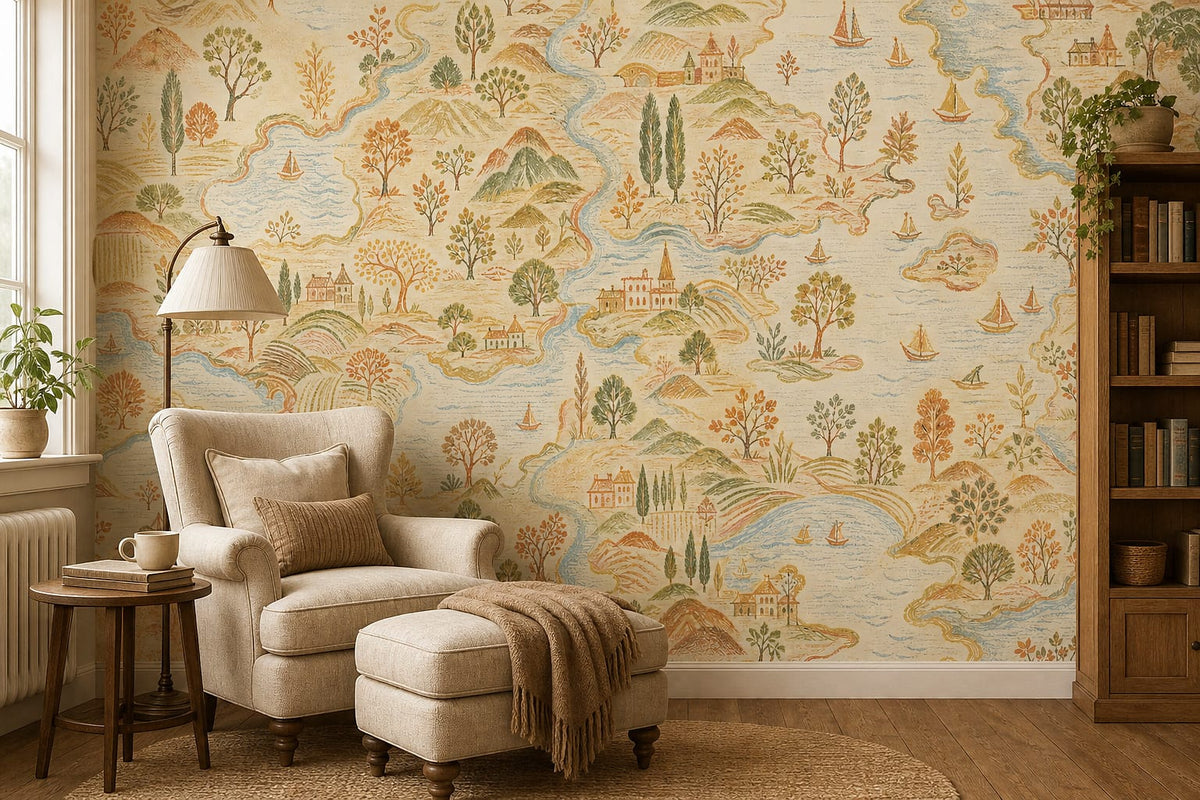Cream Design Wallpaper Mural product view