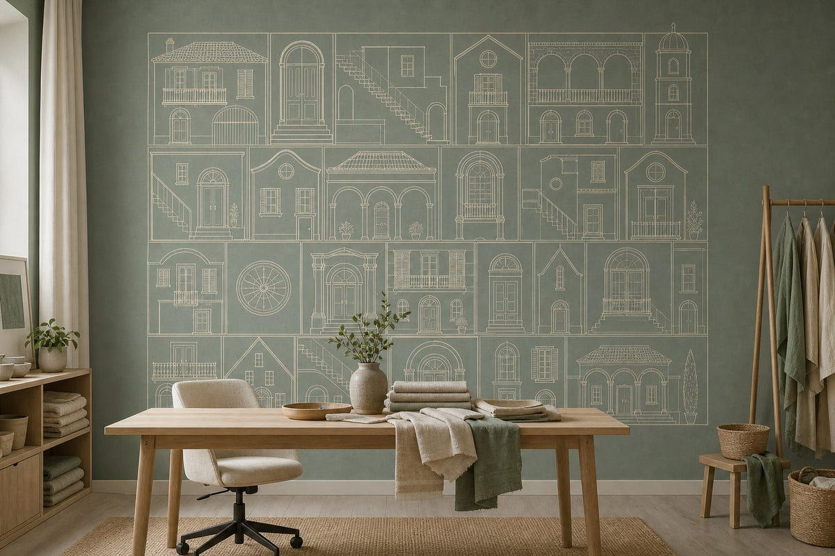 Cream Design Wallpaper Mural product view