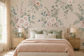 Beige Garden Rose Bouquets Wallpaper Mural