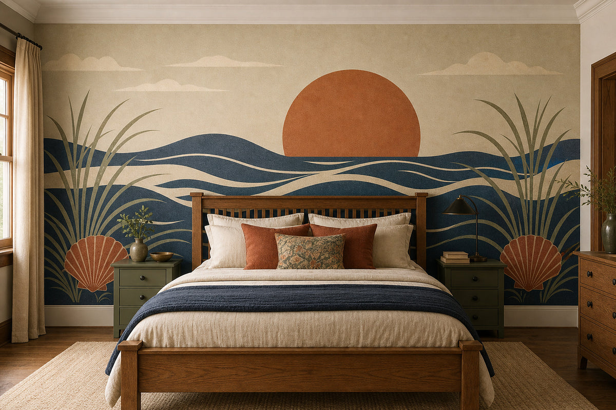 Cream Ocean Wallpaper Mural product view