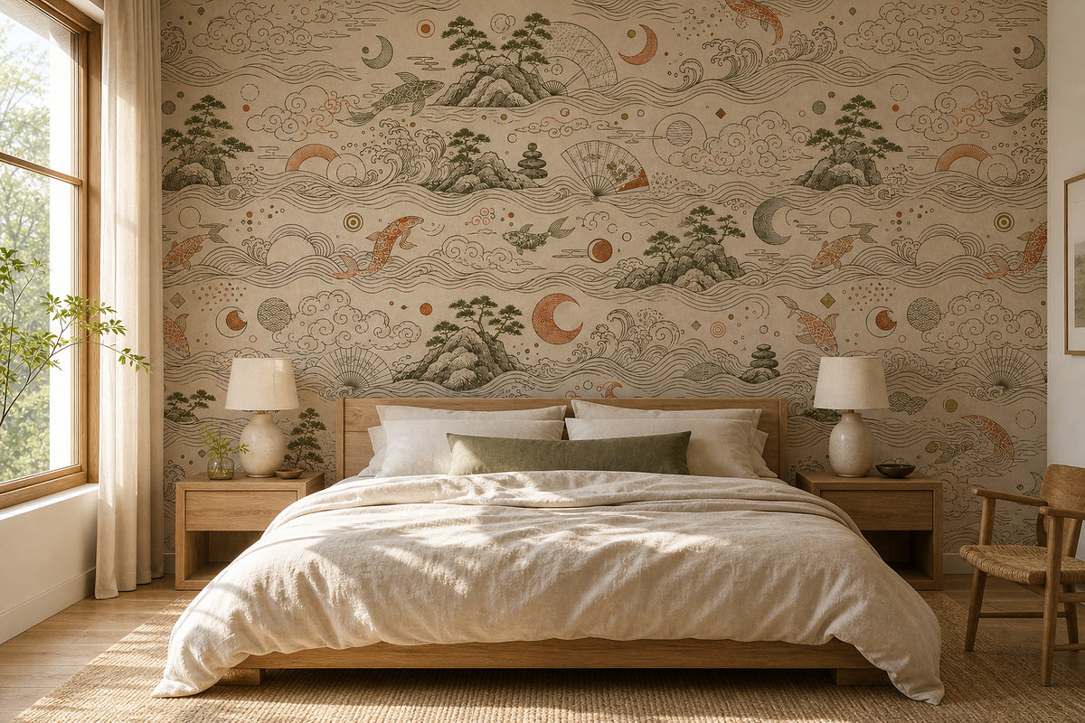 Cream Design Wallpaper Mural product view