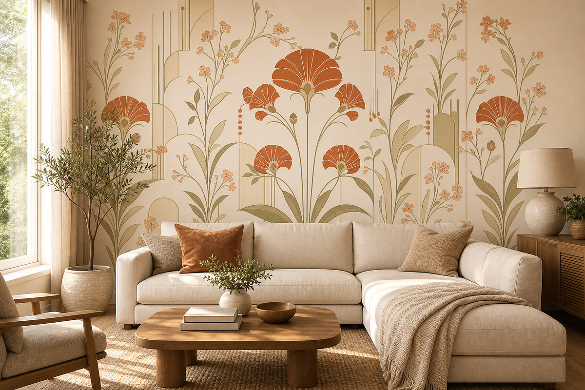 Cream Design Wallpaper Mural product view
