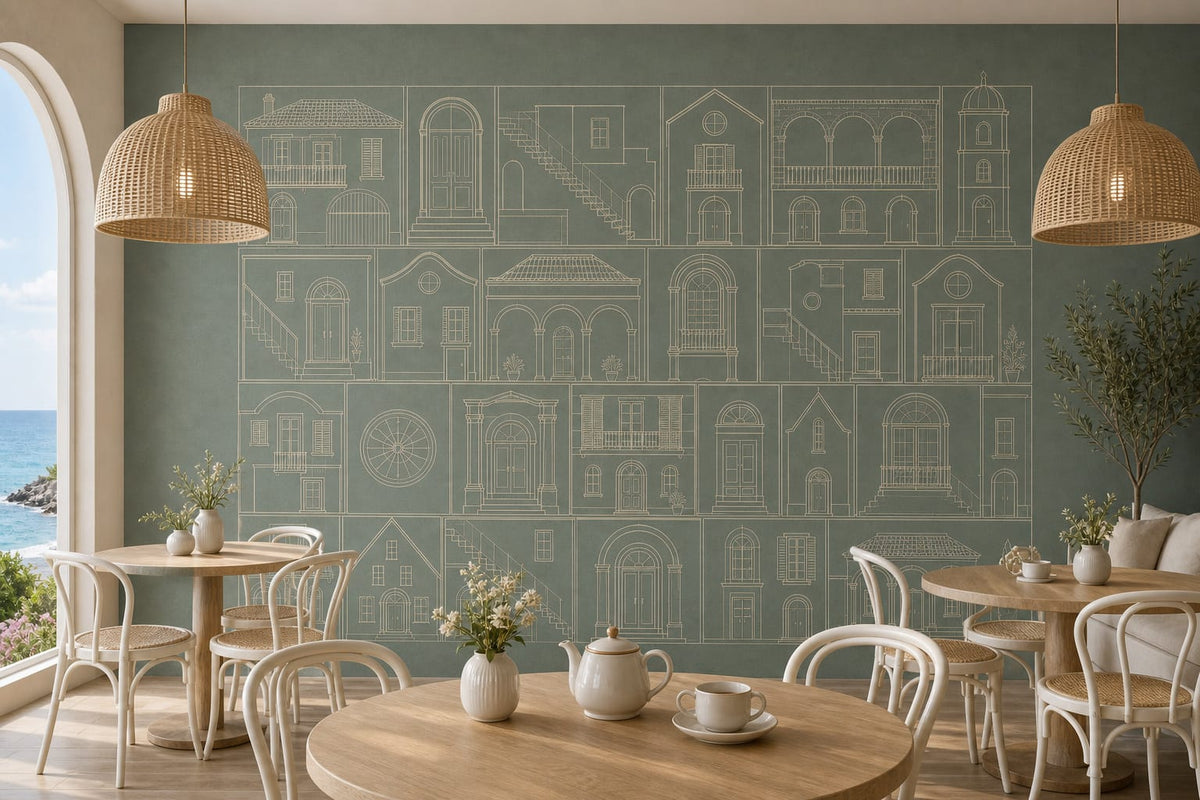 Cream Design Wallpaper Mural product view