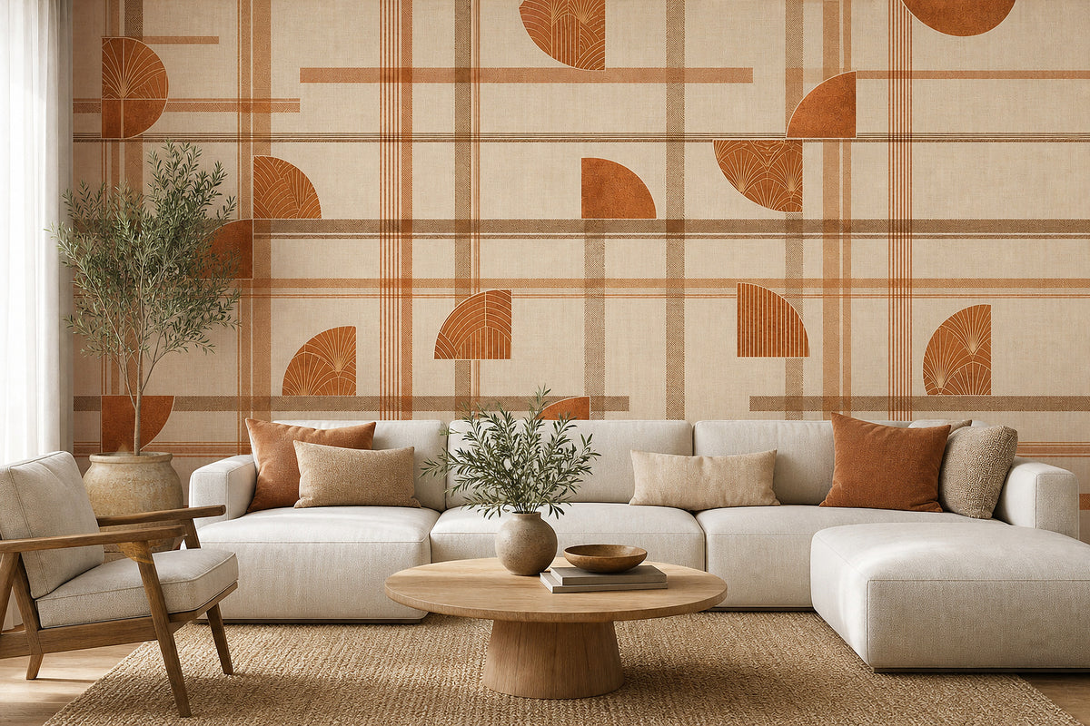 Cream Design Wallpaper Mural product view