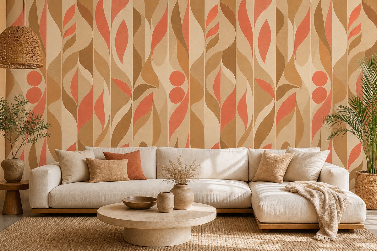 Cream Design Wallpaper Mural product view