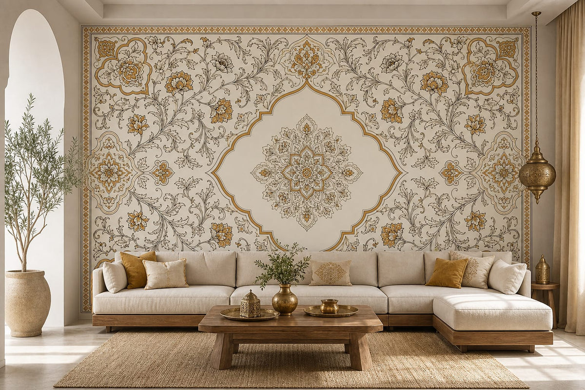 Cream Design Wallpaper Mural product view
