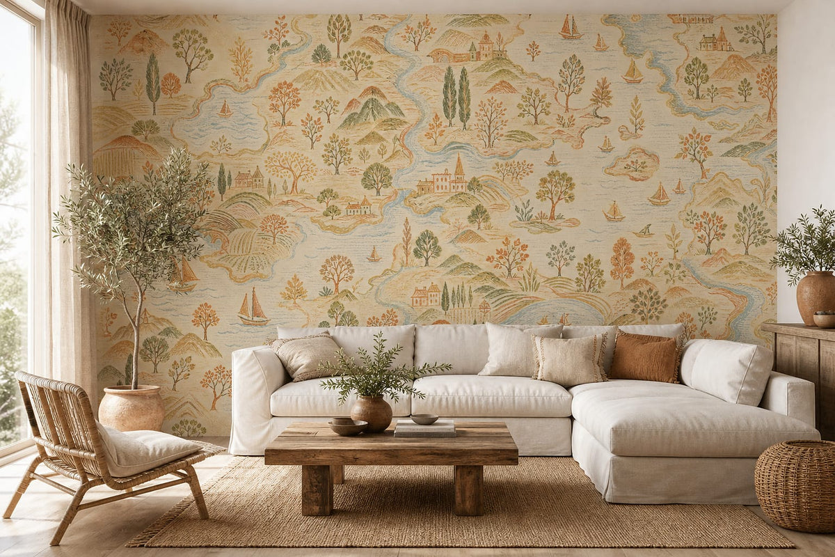 Cream Design Wallpaper Mural product view