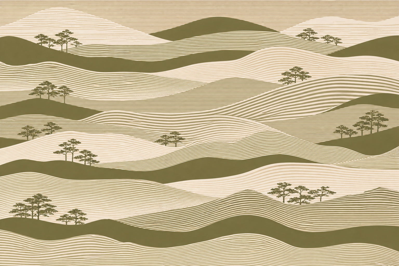 Cream Design Wallpaper Mural