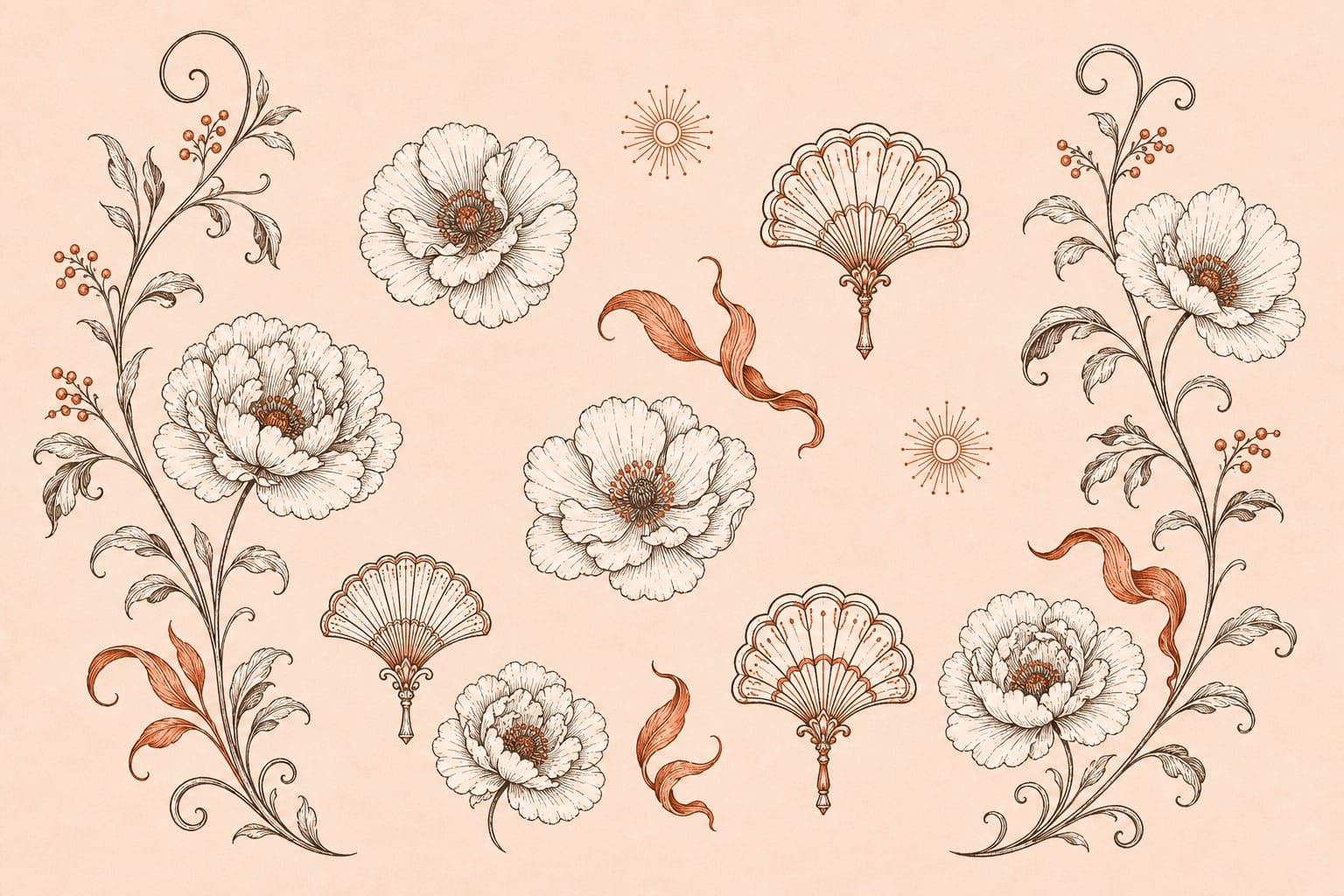 Cream Design Wallpaper Mural