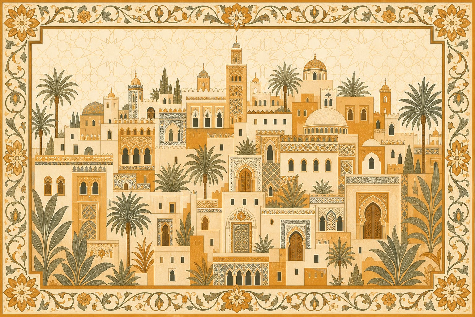 Cream Design Wallpaper Mural