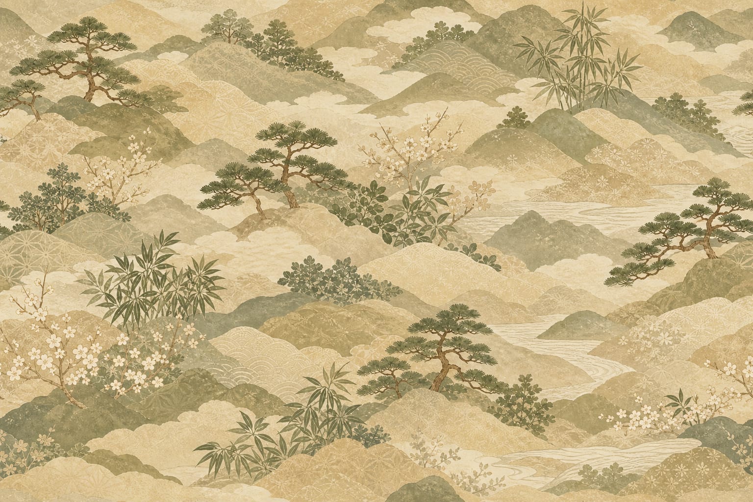 Cream Design Wallpaper Mural