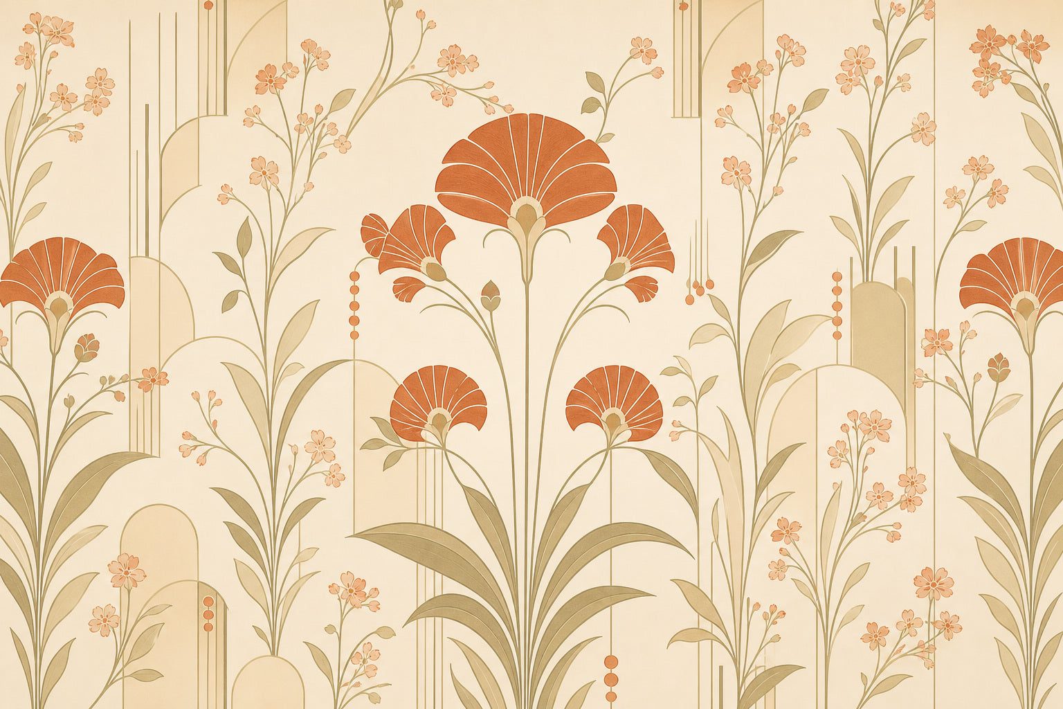 Cream Design Wallpaper Mural