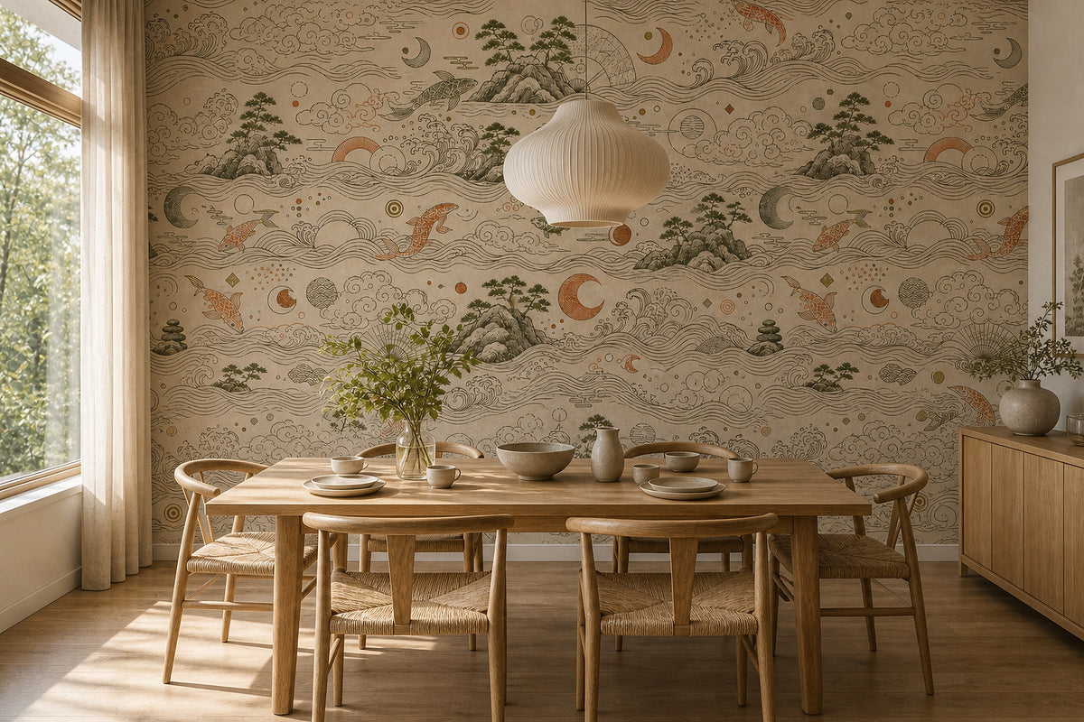 Cream Design Wallpaper Mural product view