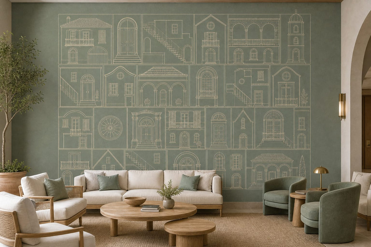 Cream Design Wallpaper Mural product view