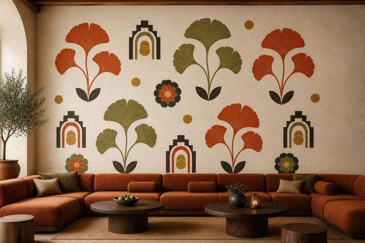 Cream Design Wallpaper Mural product view